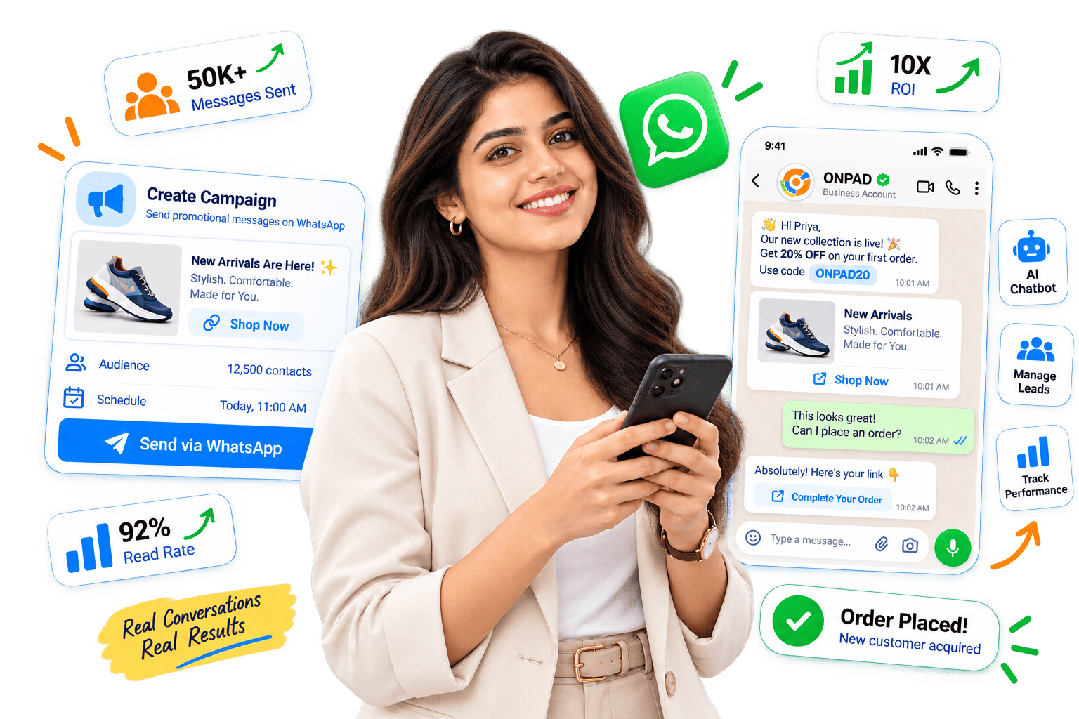 ONPAD WhatsApp Marketing, Automation and Lead Management